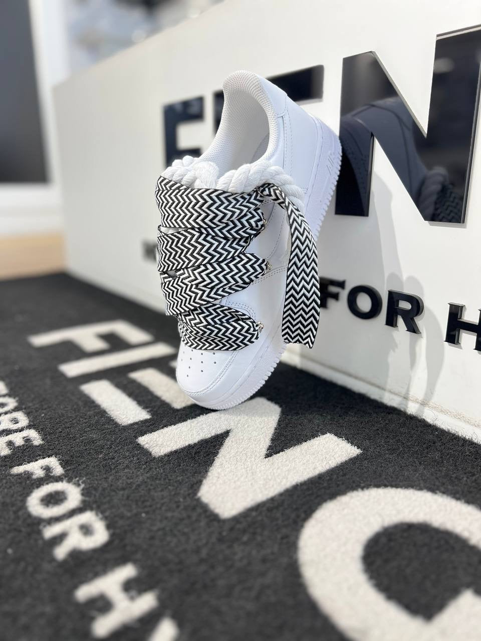 Air Force 1 “Rope Laces White Rope Lanvin Black and White”