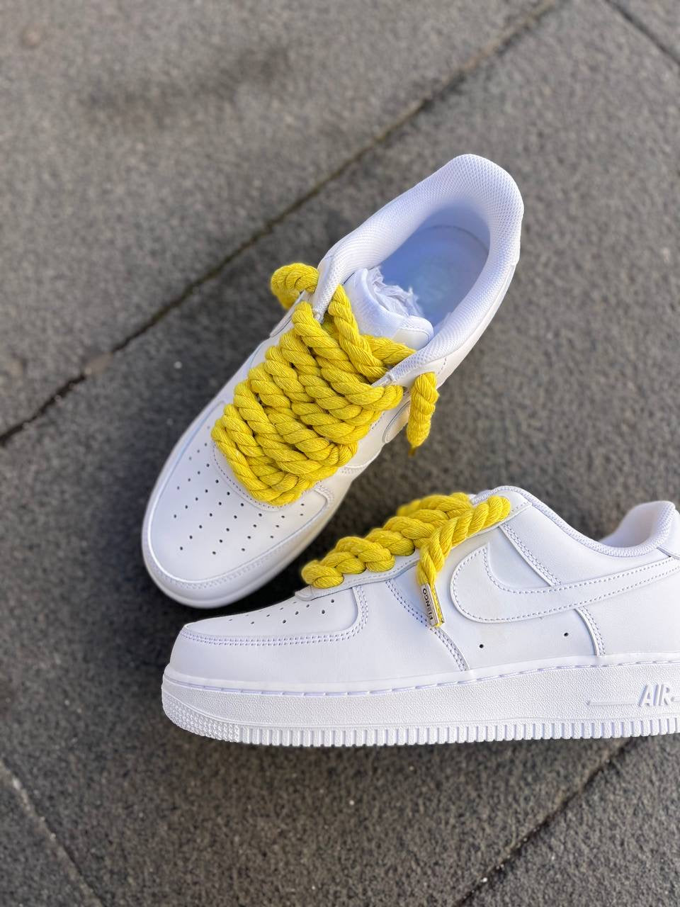 Air Force 1 White Rope Laces Lemon