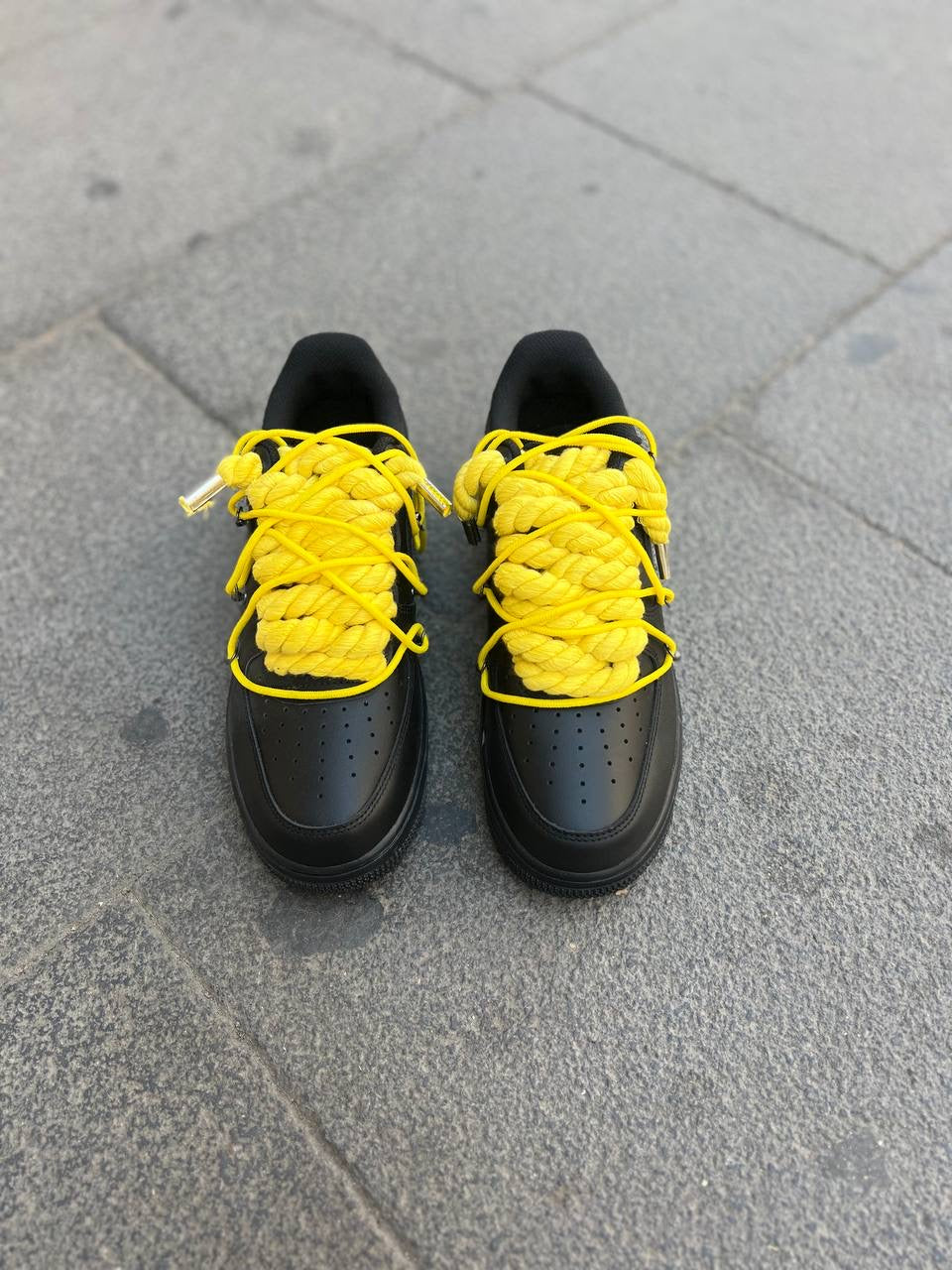 Air Force 1 Rope Laces Black Gold