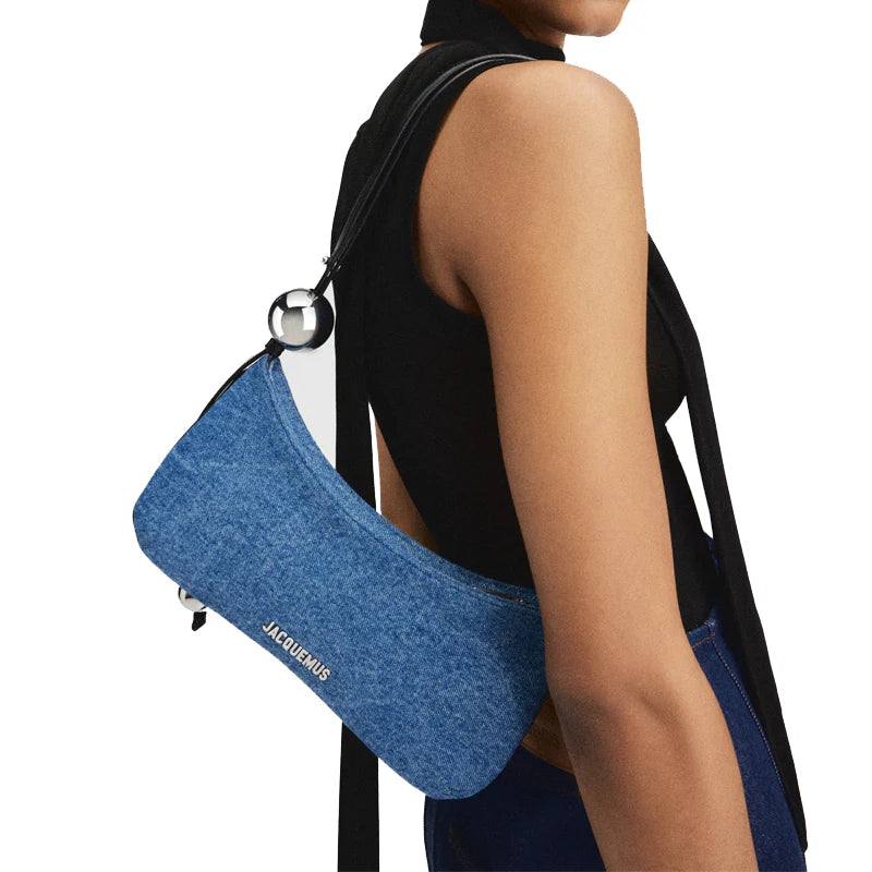 Jacquemus Le Bisou Perle Blue Denim Bag