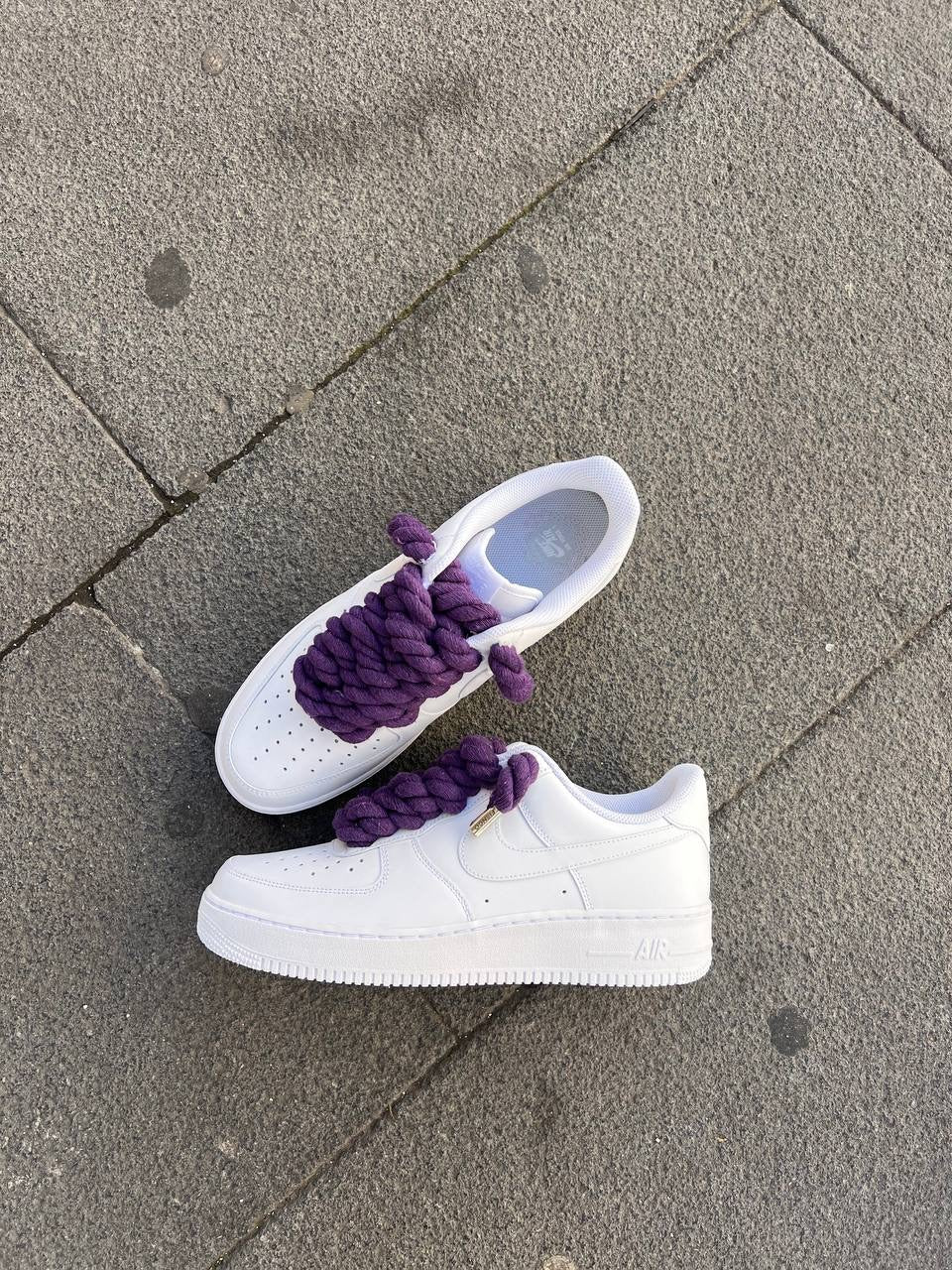 Air Force 1 White Rope Laces Viola