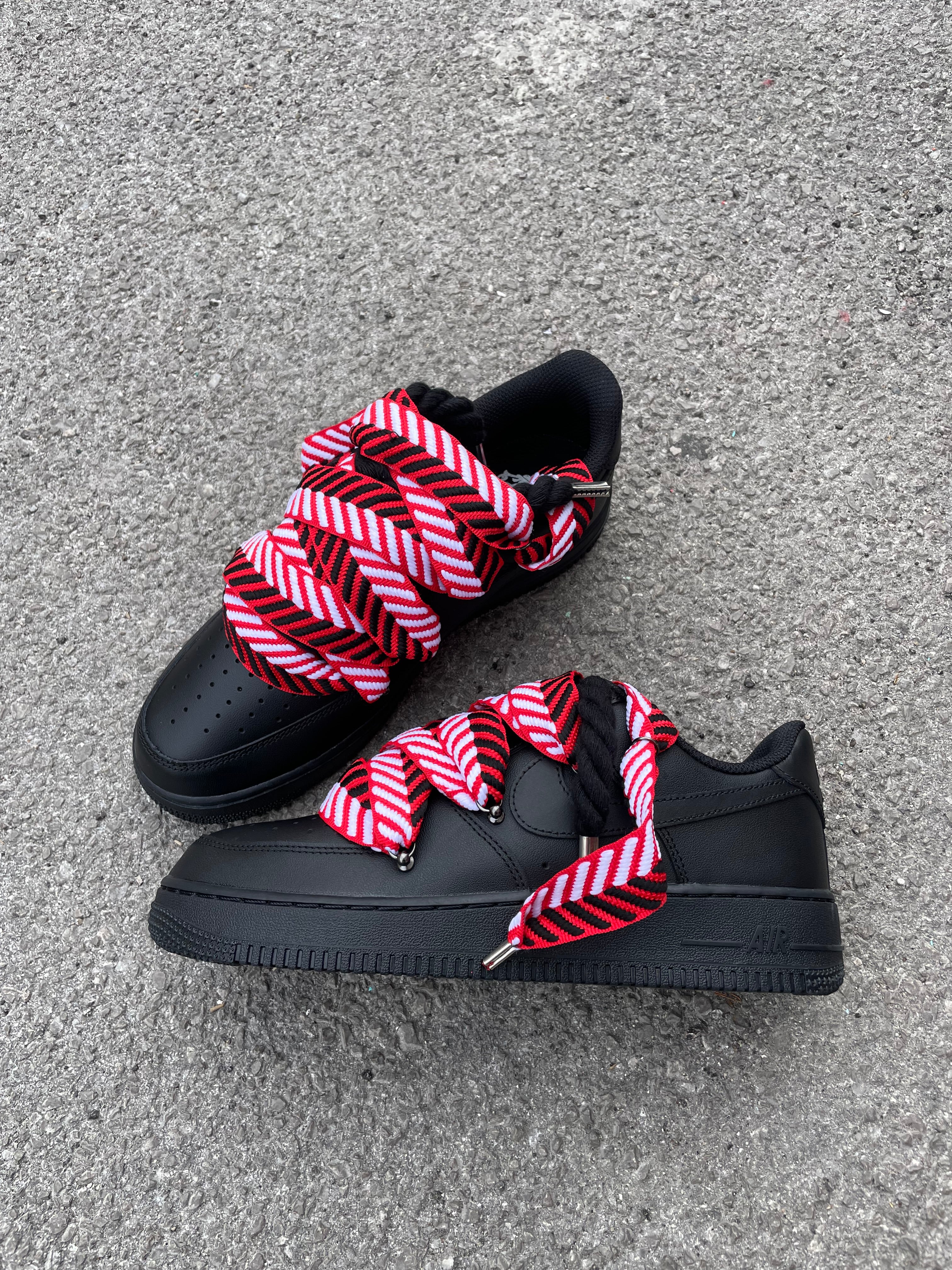 Air Force 1 Black Rope Laces Mood Lanvin Rosso