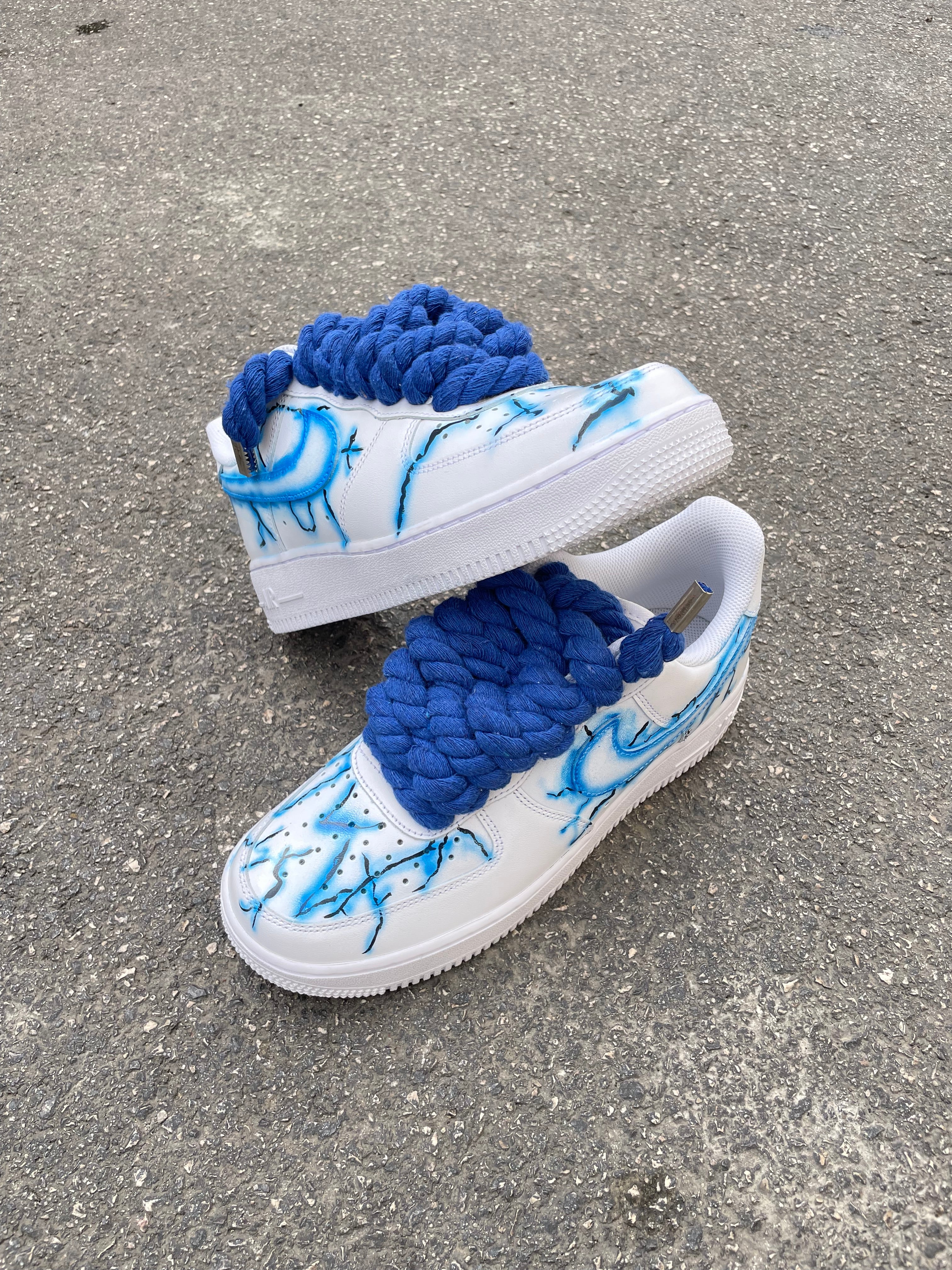 Air force 1 “Rope Laces Blue Lightning”