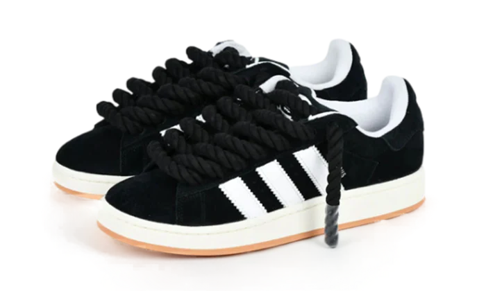 Adidas Campus 00s Core black Rope Laces 36 Bianco