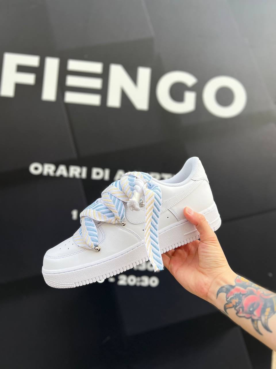 Air force 1 Rope Laces Laccio Mood Azzurro/Giallo