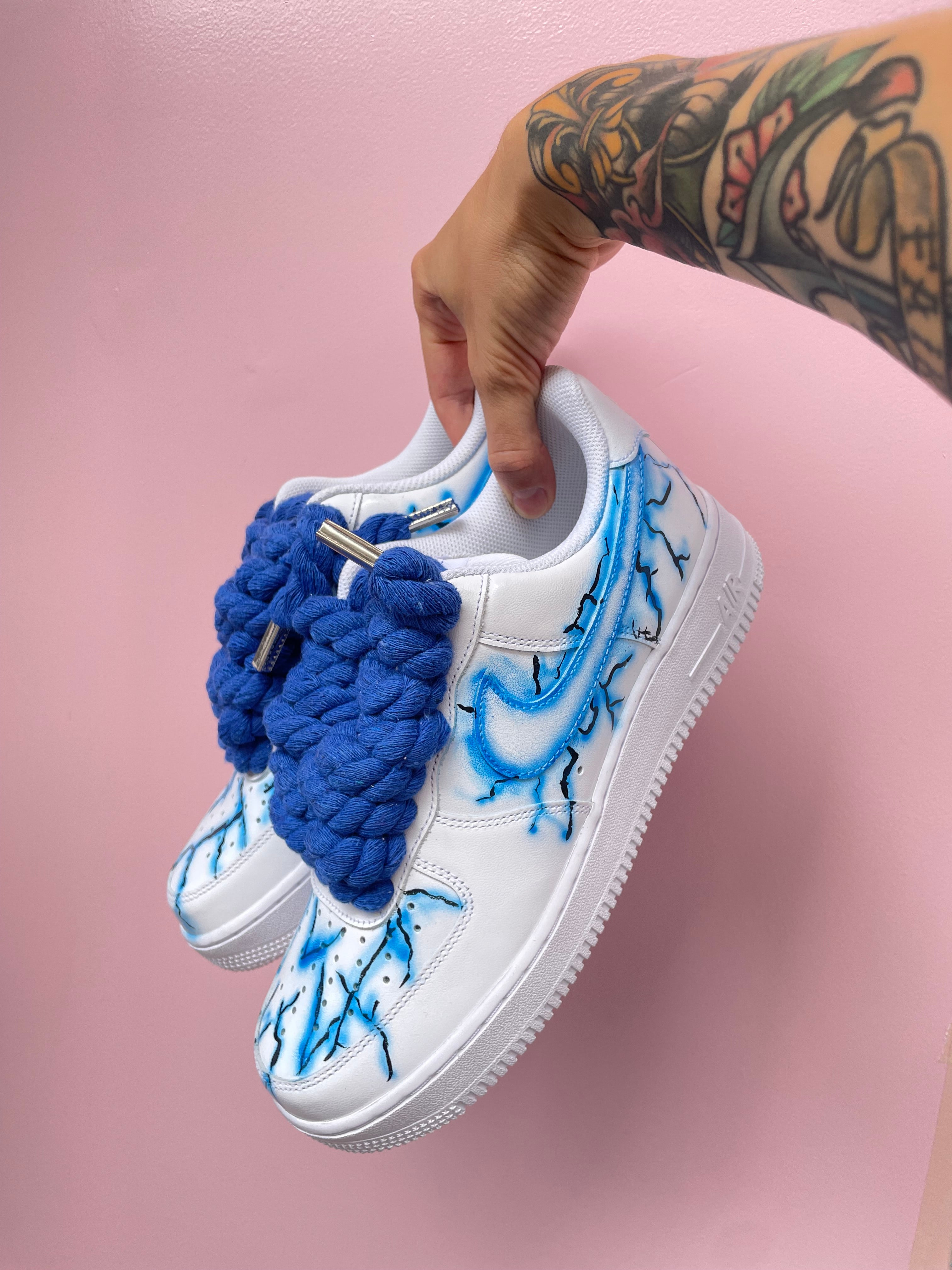 Air force 1 “Rope Laces Blue Lightning”