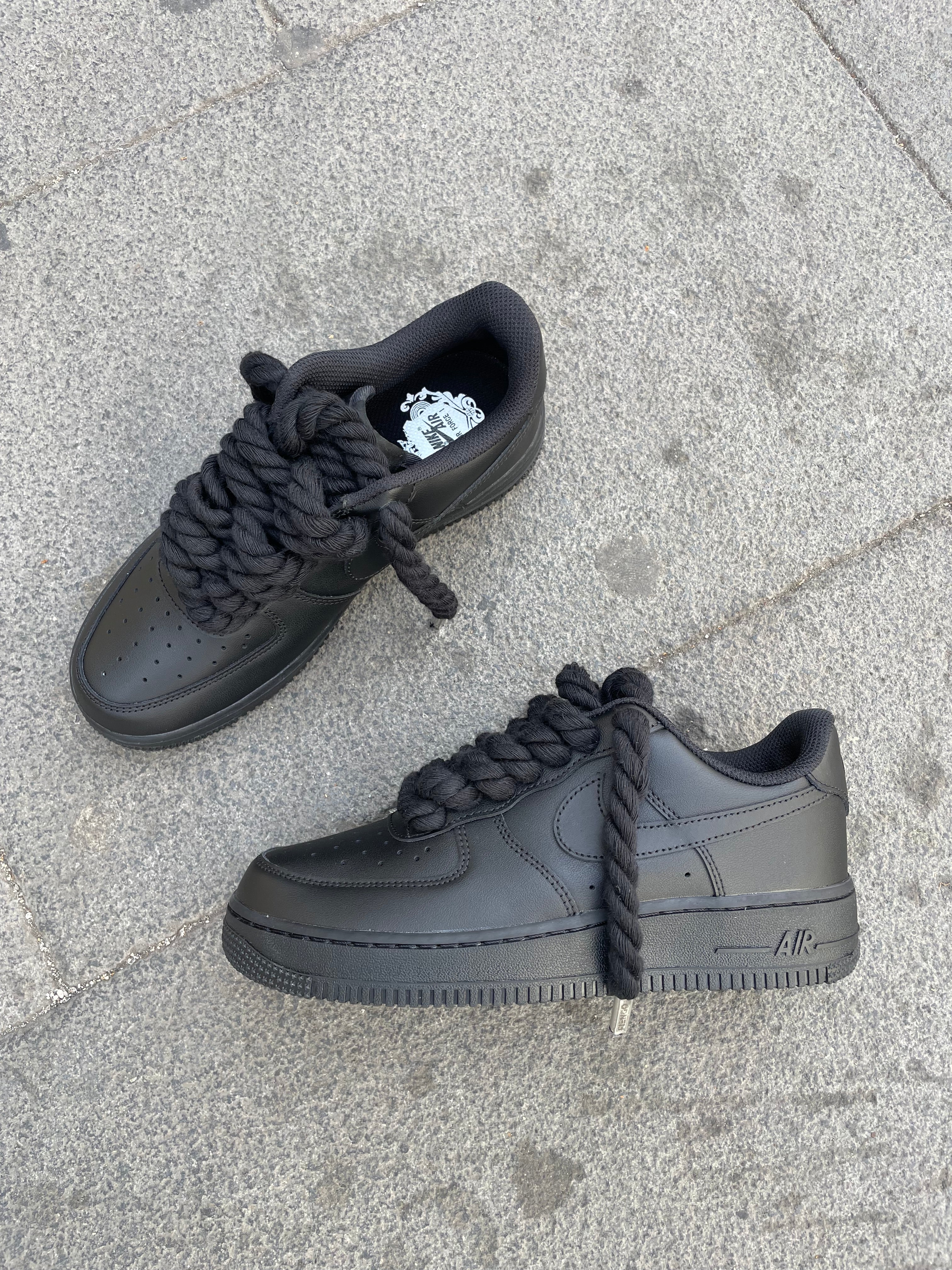 Air force 1 Rope Laces Total Black