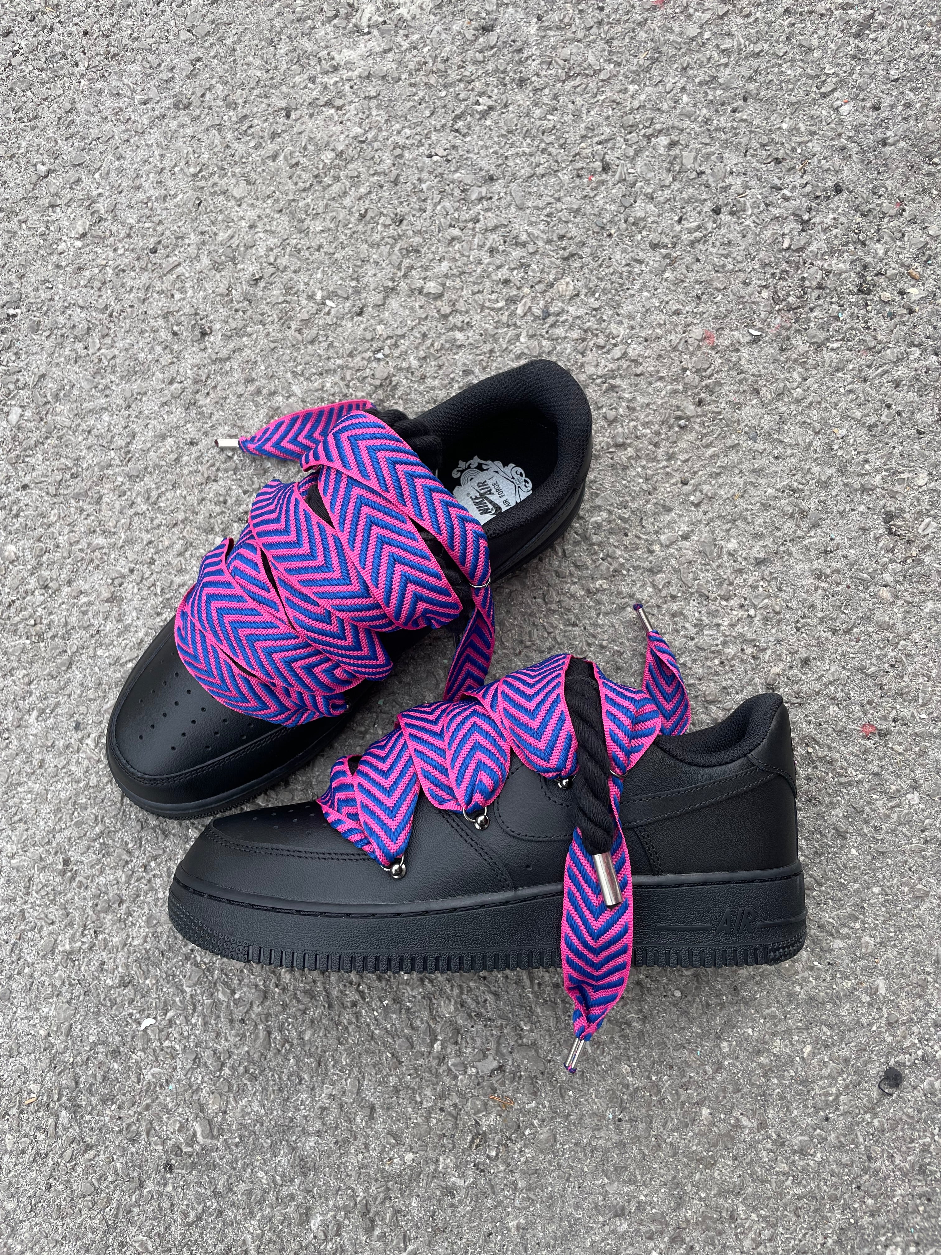 Air Force 1 Black Rope Laces Laccio Mood Viola