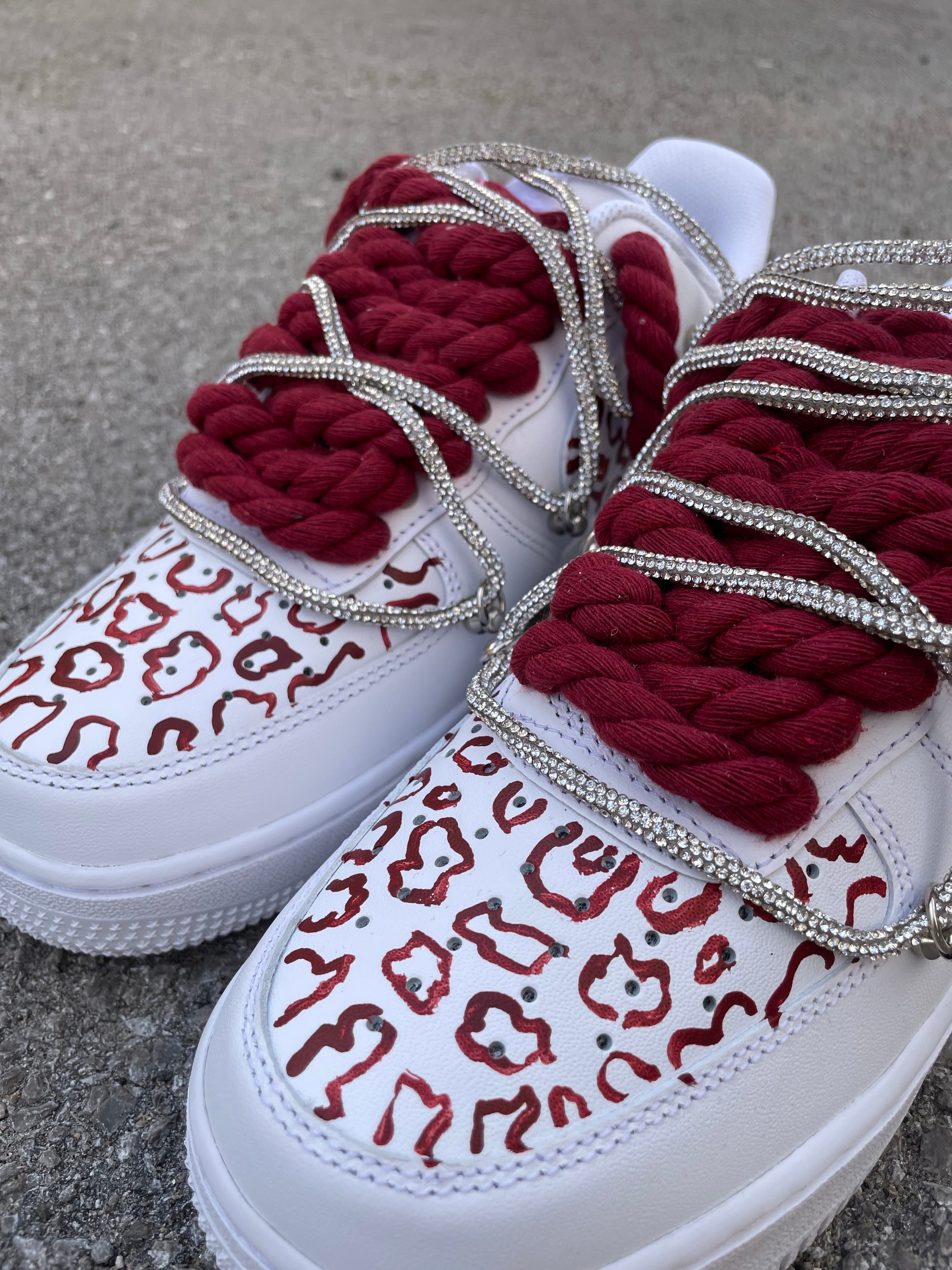 Air Force 1 Leopard Bordeaux