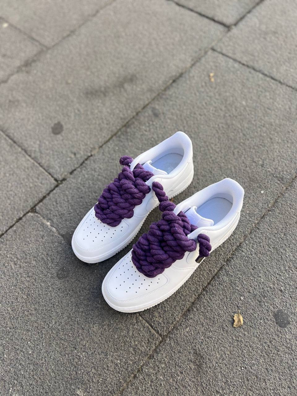 Air Force 1 White Rope Laces Viola