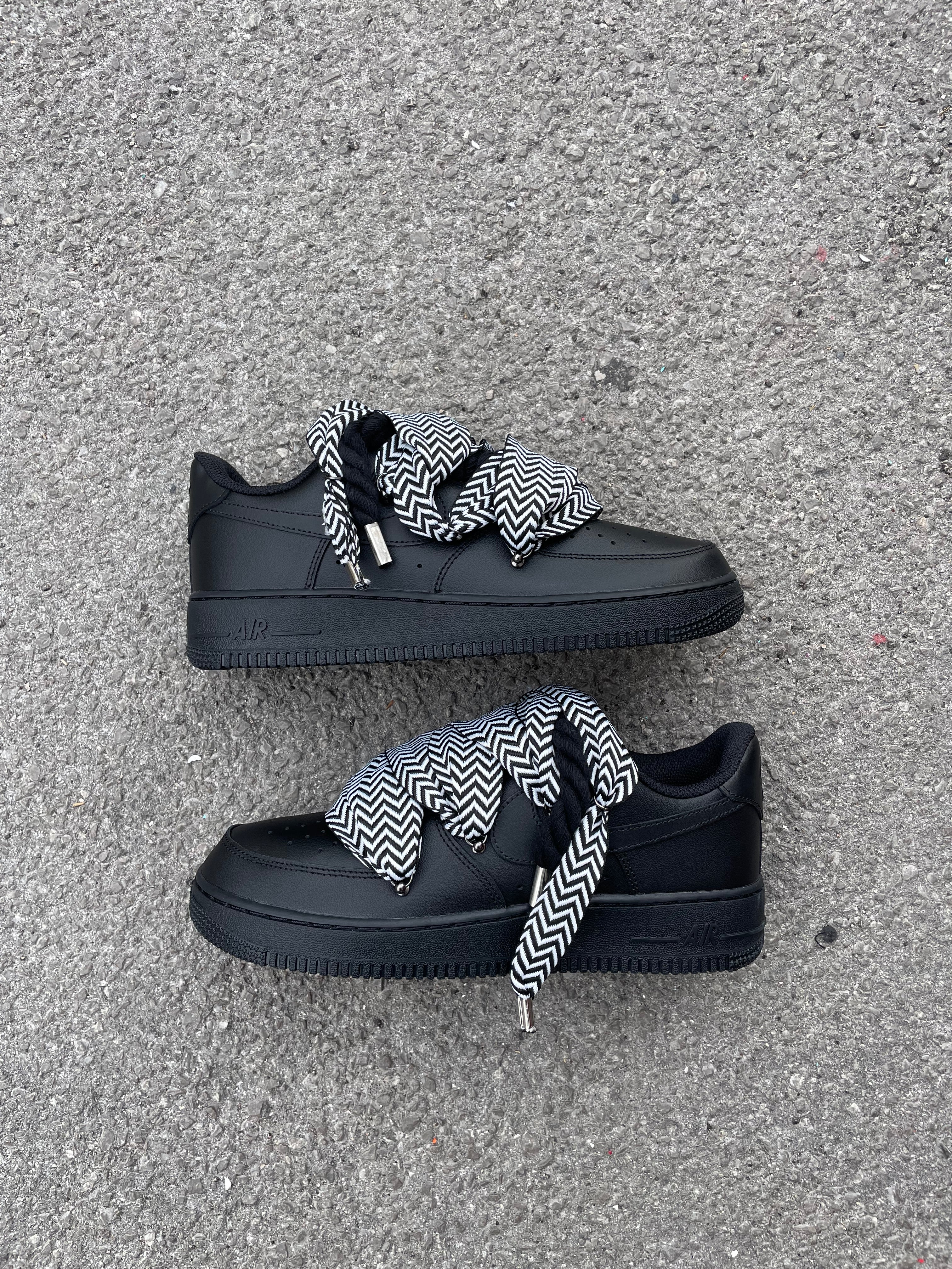 Air Force 1 Black Rope Laces Laccio Mood Bianco/Nero