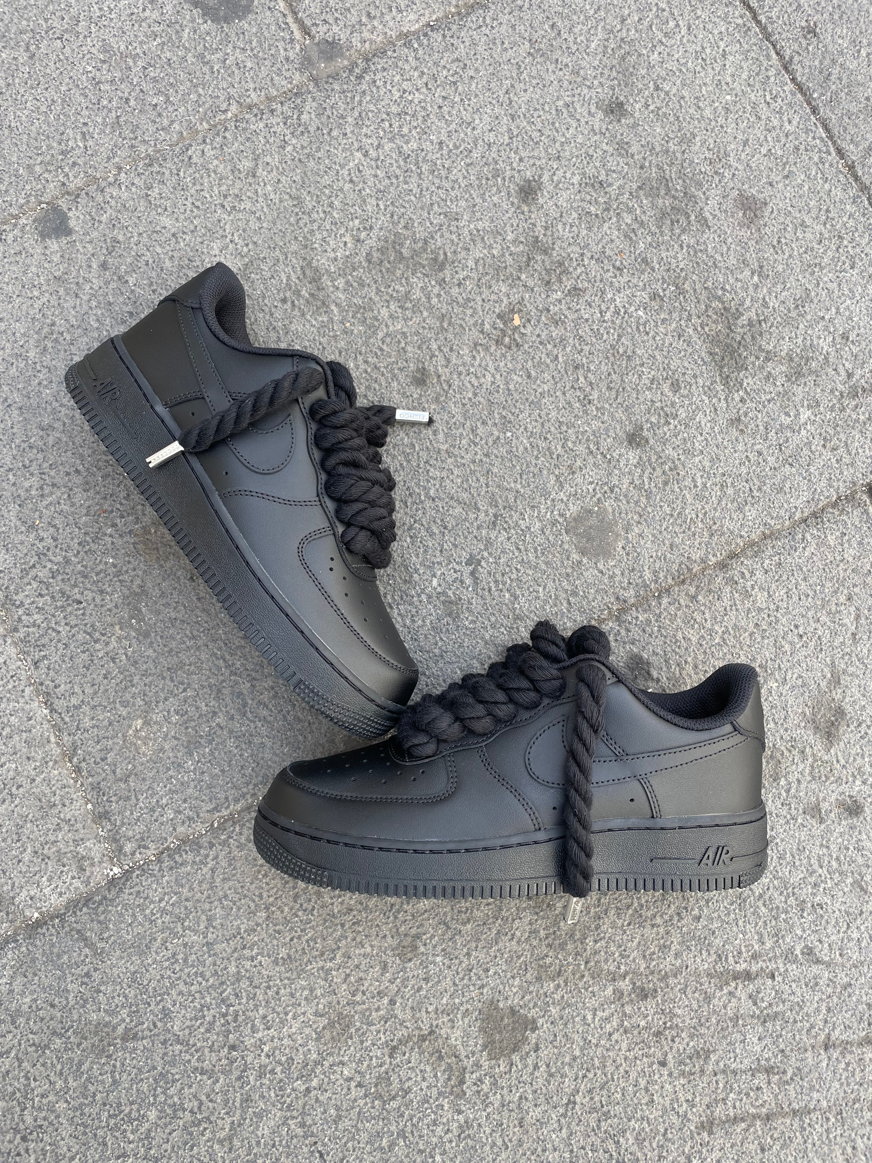 Air force 1 Rope Laces Total Black