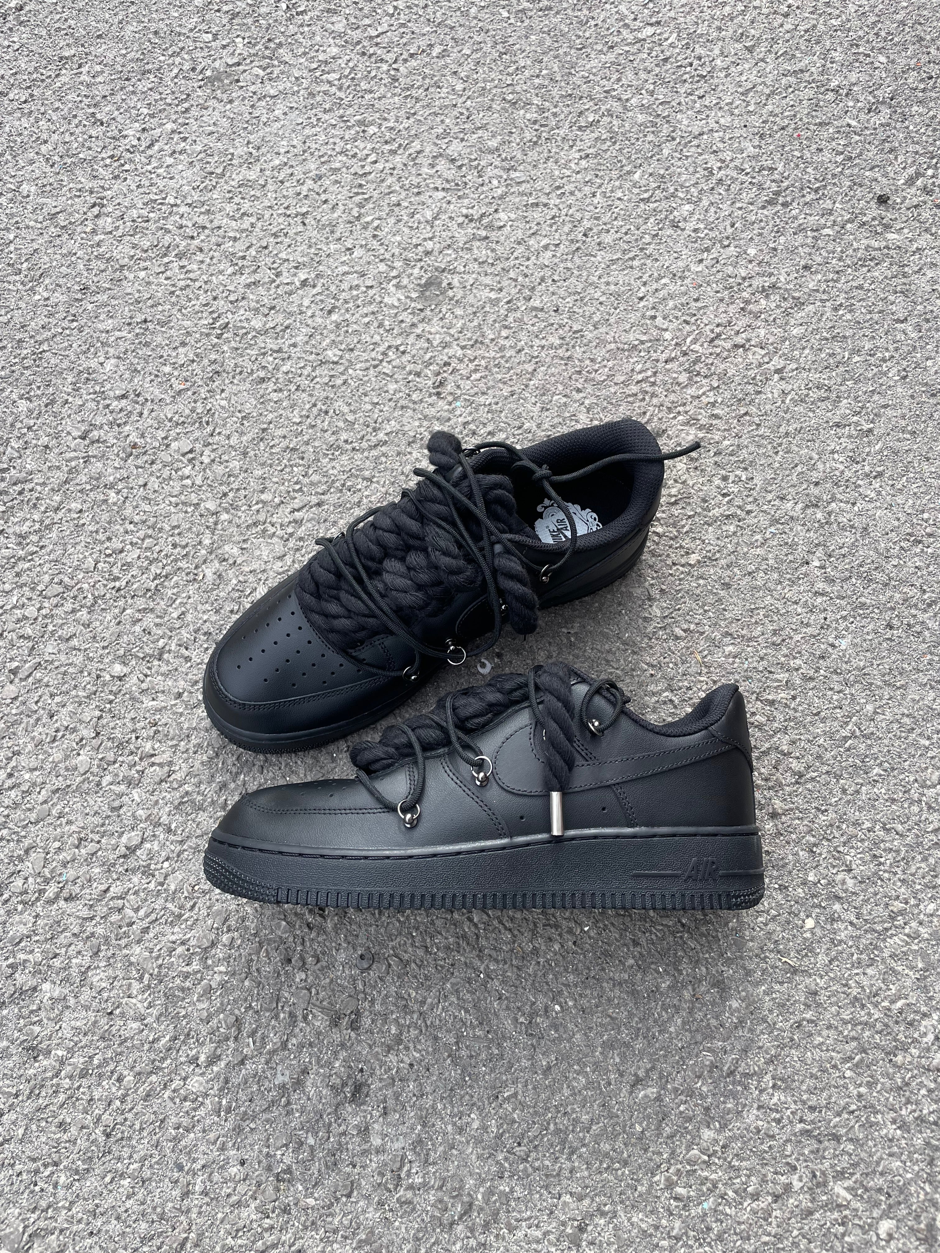 Air Force 1 “Rope Laces Black Rope Black Lace”