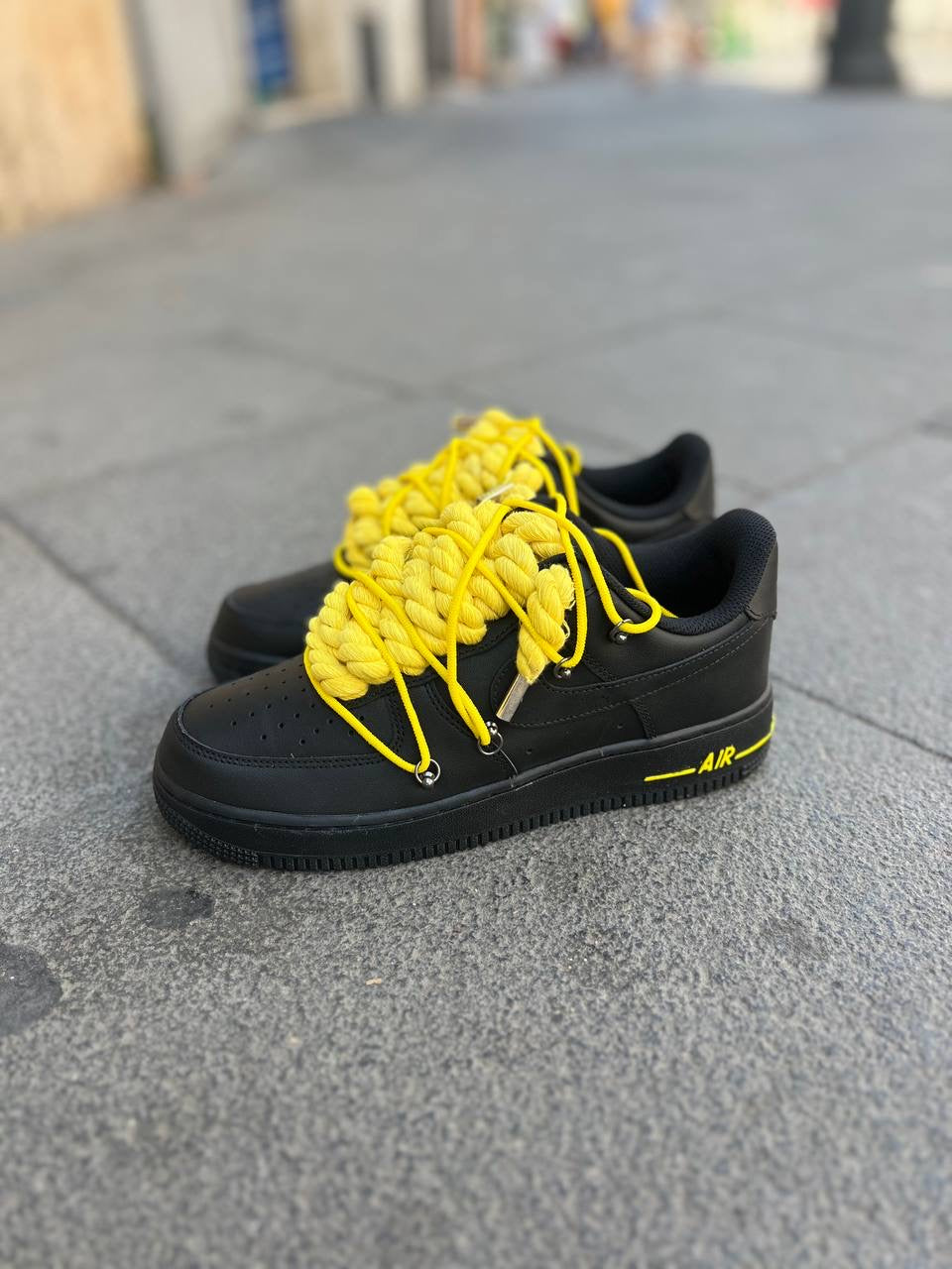 Air Force 1 Rope Laces Black Gold