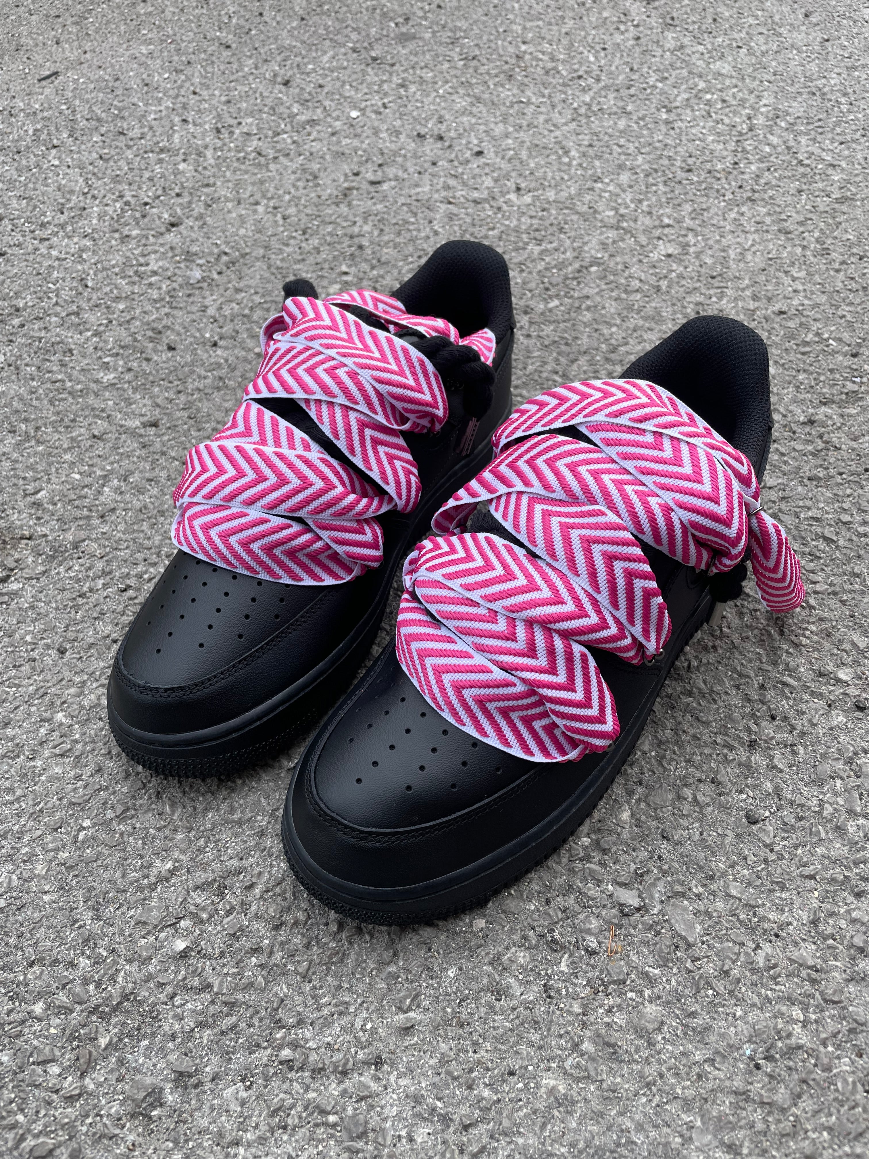 Air Force 1 Black Rope Laces Laccio Mood Rosa