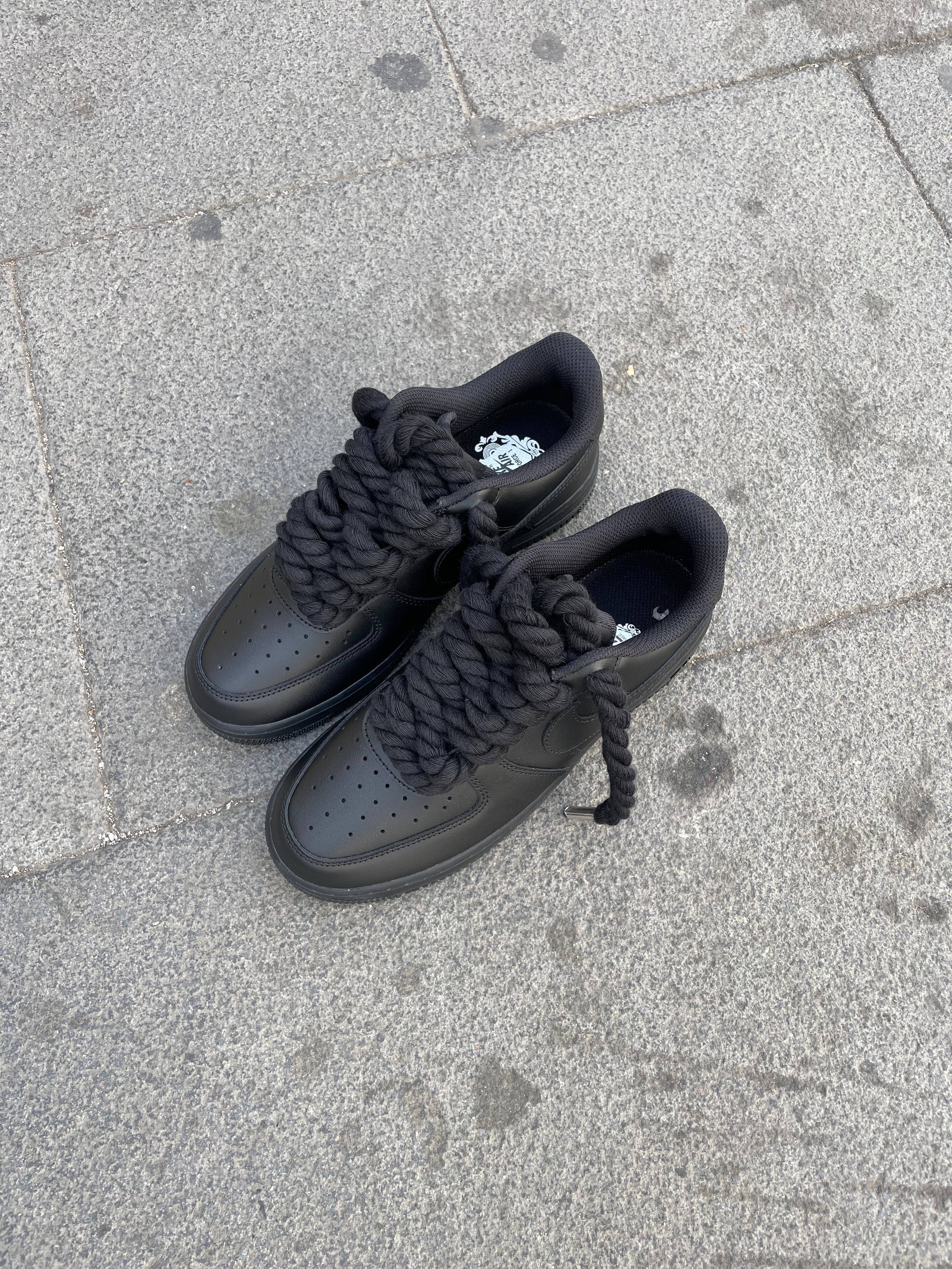 Air force 1 Rope Laces Total Black