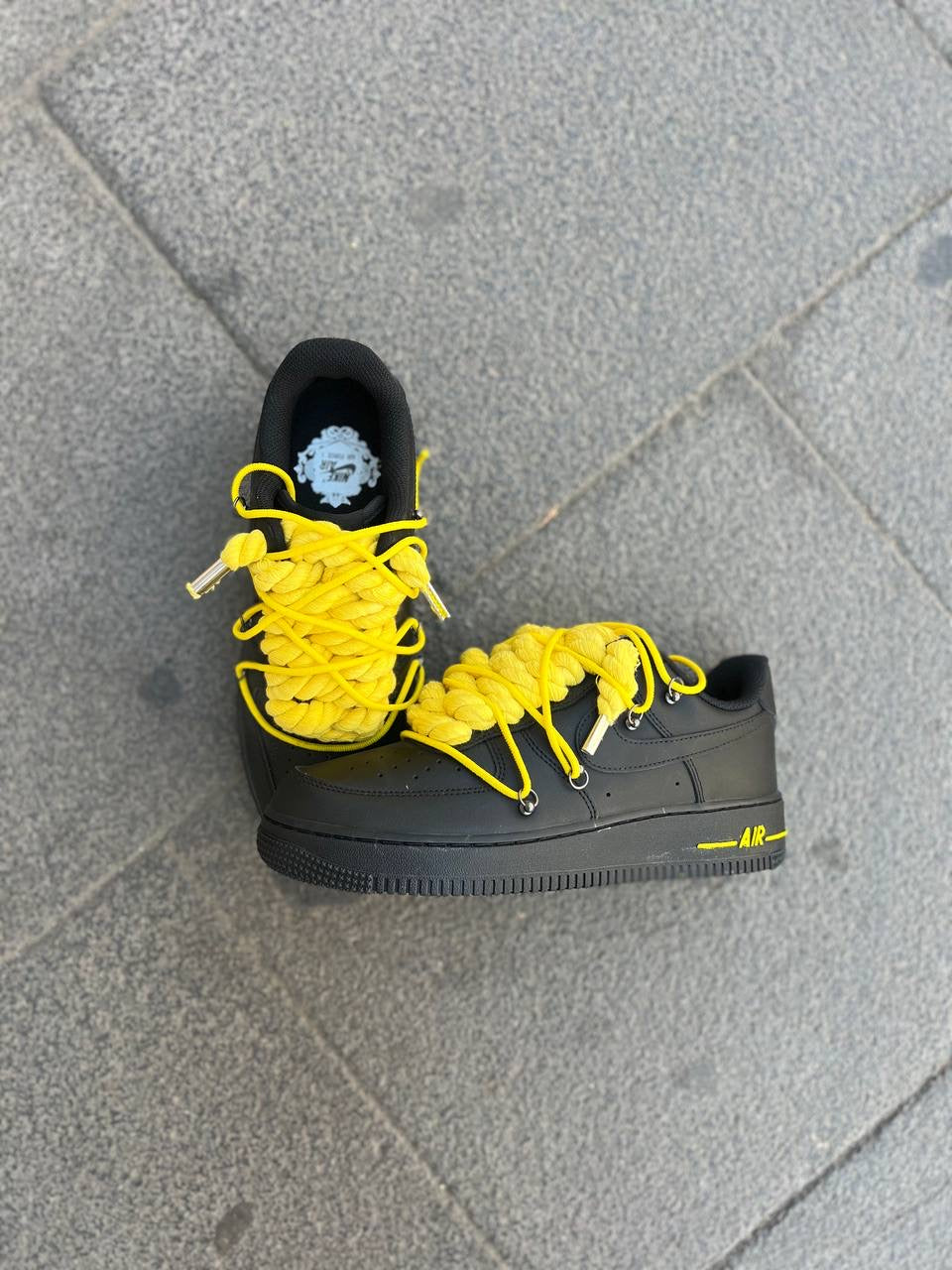 Air Force 1 Rope Laces Black Gold