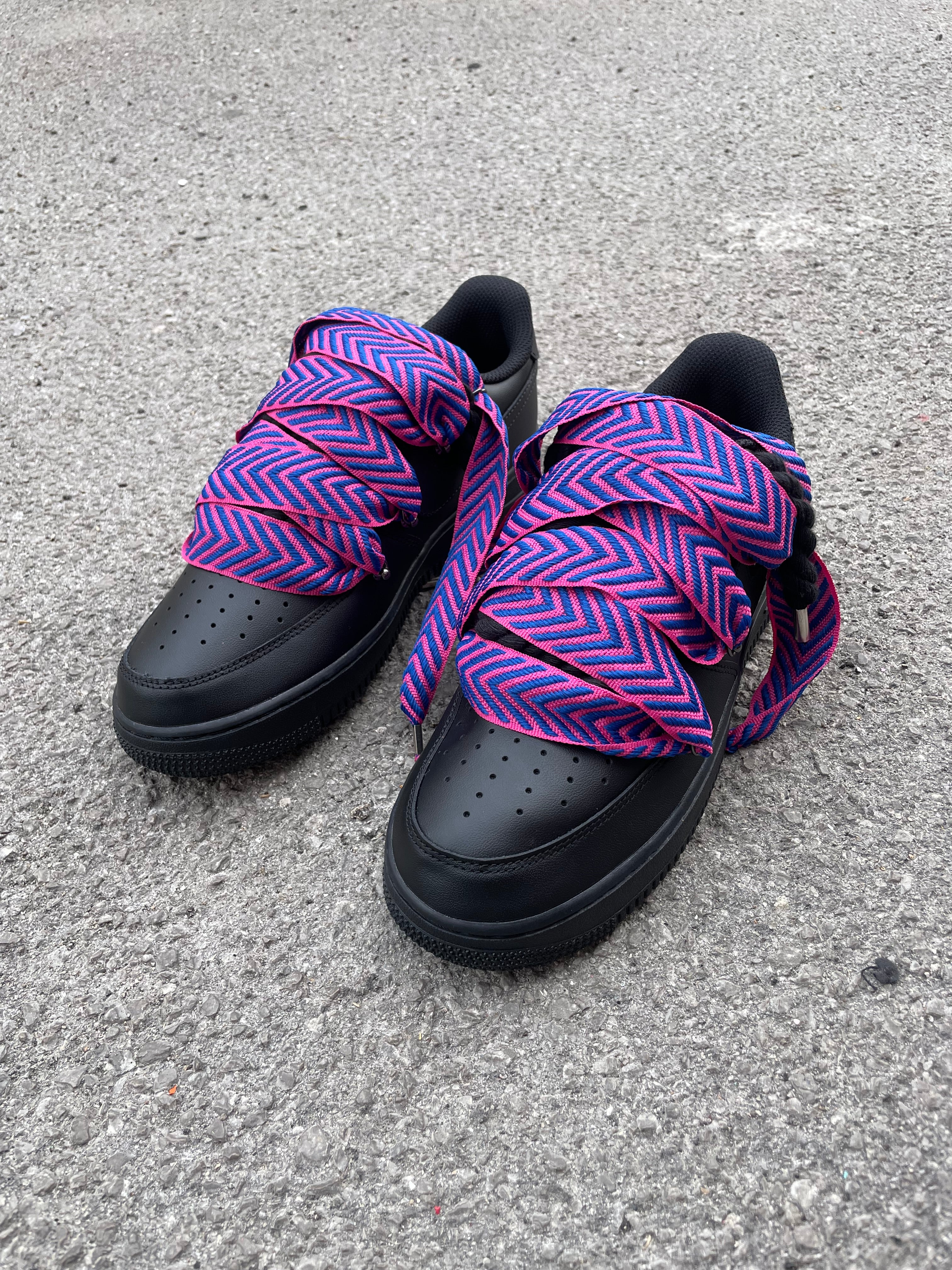 Air Force 1 Black Rope Laces Laccio Mood Viola