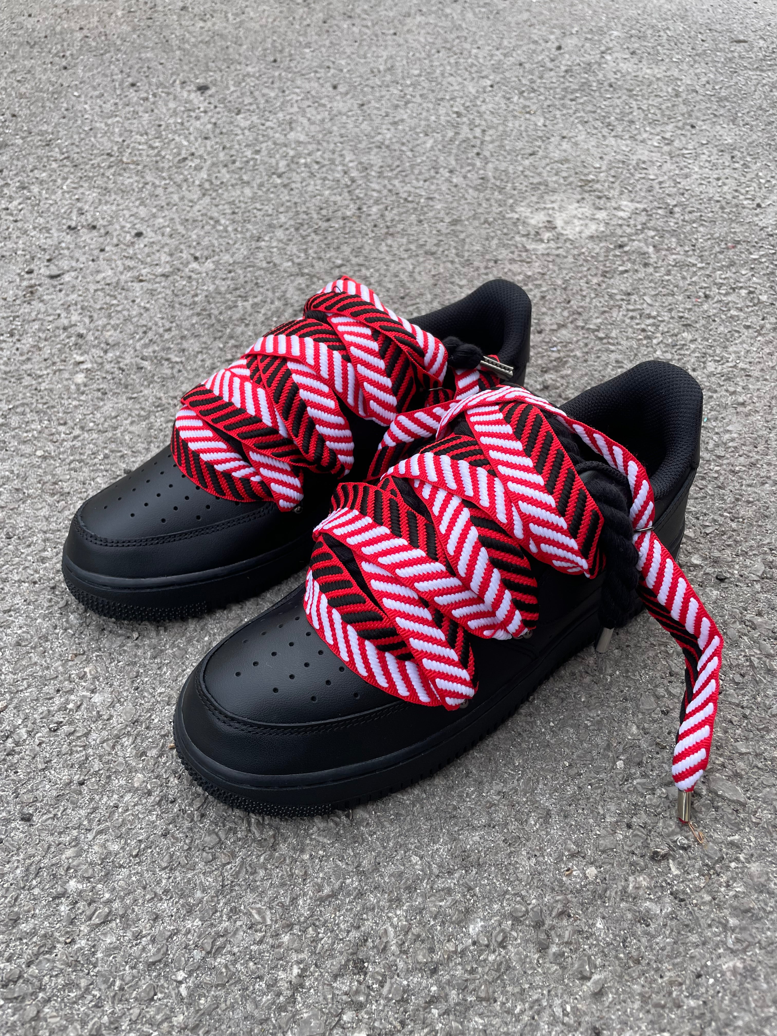 Air Force 1 Black Rope Laces Mood Lanvin Rosso