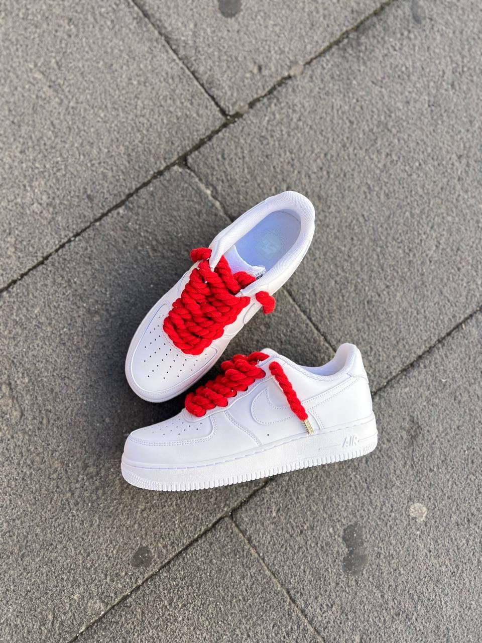 Air force ones with red on sale