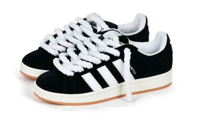 Adidas Campus 00s Kids Core Black Rope Laces